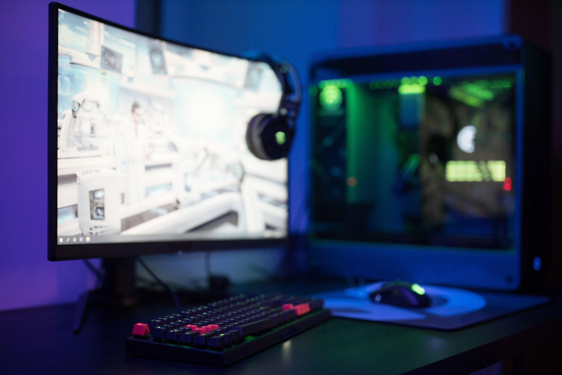 Gaming Setup Neon Lights Belgium